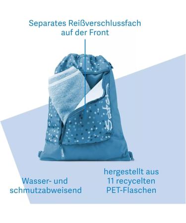 Shop 12L Satch Sports Bag - Purple Laser & Dark Blue | Attachable to Backpack | International Shipping - Buy Online on GoSupps.com