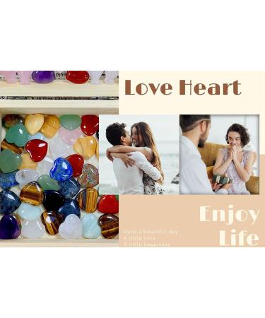 Xiannvxi 80pcs Natural Gemstone Heart Set | Crystal Heart Stones for Love & Chakra | Cute Room Decor - Buy Online on GoSupps.com