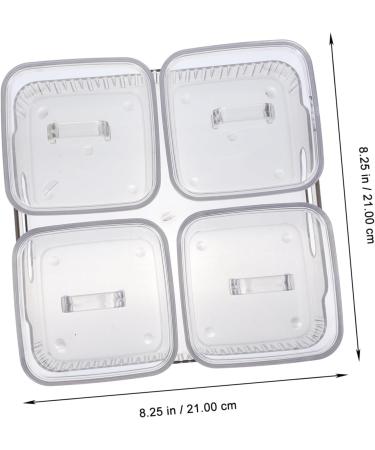 MAGICLULU Cookies Case 1 Set Four Grid Fruit Plate Storage Box Light Luxury Plastic Tray Grey 21X21X8CM - Buy Online on GoSupps.com