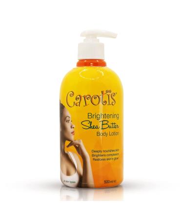 CAROT S Carotis  Skin Brightening Body Lotion   17.6 fl oz / 500ml   Helps to Remove Dark Spots  with Shea Butter  Arbutin Complex and Vitamin A