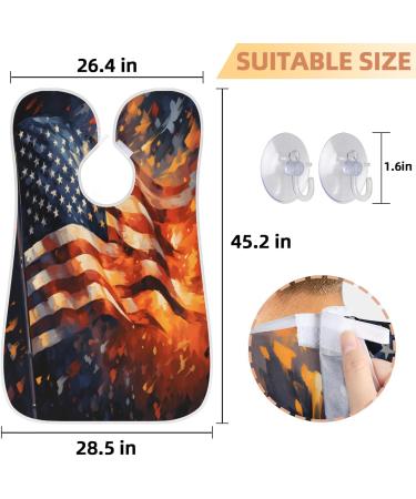 Shop Abstract Flag Flame Beard Bib Apron | Beard Hair Catcher for Men - Perfect Gift for Father's Day Anniversary & Christmas - Buy Online on GoSupps.com