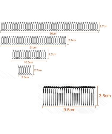 10 Pieces U Shape Hair Finishing Fixer Bobby Pins Mini Bangs Holder Roll Curve Clip Pin Invisible Bang Fringe Hair Comb Clips Insert Comb Hair Comb Styling Tool for Women Girls - Buy Online on GoSupps.com