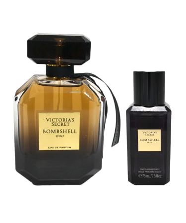 Victoria's Secret Bombshell Oud Eau De Parfum 3.4 Fl Oz & Fine Fragrance Mini Mist Set