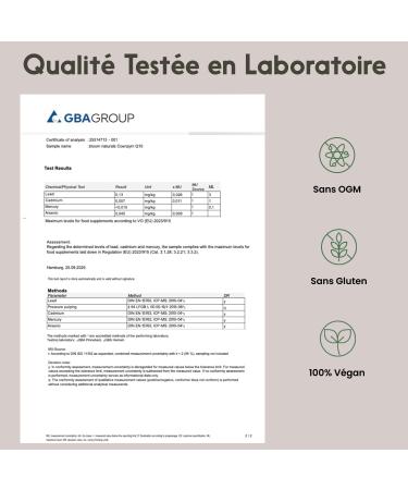 Coenzyme Q10 200mg - 130 G lules - Issu de la Fermentation Vegan - Produit en Allemagne - Coq10 - Test en laboratoire - Buy Online on GoSupps.com