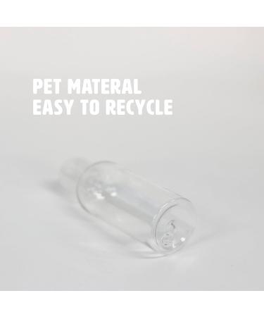 Palm Safe Plastic 50ml Travel Bottles with Flip Cap - 10 Pack PET002 Clear - Buy Online on GoSupps.com