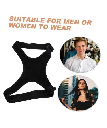 GLEAVI Belt Brace Shoulder Rest Holder Posture Band Back Straightener Black Polyester - Buy Online on GoSupps.com