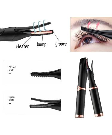 Shop Heated Eyelash Curlers - Rechargeable 2-in-1 Clip-Type & Comb Curler 3 Temperature Modes - Perfect for International Shipping - Buy Online on GoSupps.com
