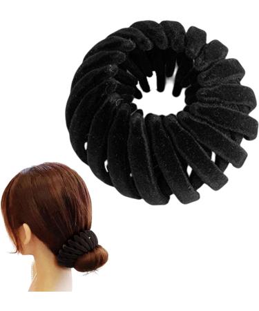 Birds Nest Hair Clips Bird Nest Velvet Magic Hair Clip Bird Nest Hair Clips Velvet Expandable Hair Bun Maker | Three Rows Of Teeth Styling Hair Clips Hair Styling Accessories for Making Ponytail - Buy Online on GoSupps.com