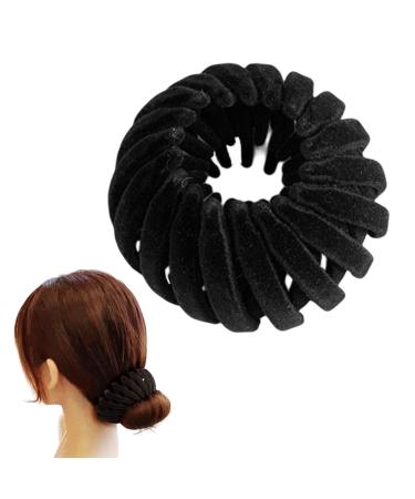 Nest Hair Clips - Short Hair Accessory Curly Hair Solution | Non Slip Straight Hair Fashion Clip Multifunctional Ponytail Bun Maker Clip Hairpin Long Hair Tool for Ladies Girls 2.4 Inches Black