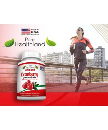Pure Healthland Non-GMO Cranberry Concentrate Softgels - 60 UTI Support Pills - Buy Online on GoSupps.com