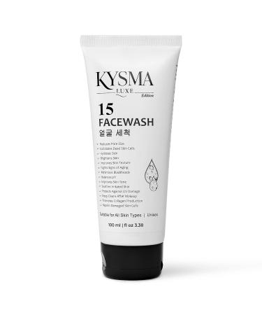 KYSMA LUXE Facewash | Deep Cleansing & Hydrating | Removes Dirt Oil & Impurities | Brightens Skin & Controls Acne | Gentle & Refreshing Formula (Pack of 1) - Buy Online on GoSupps.com