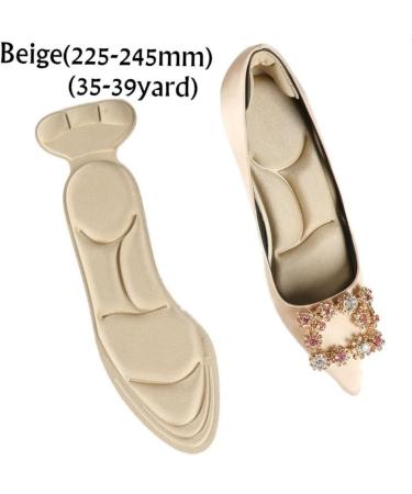 FRCOLOR High Heel Insoles for Plantar Fasciitis | Back Heel Pads & Inserts | Foot Care Products - Pink Medium - Buy Online on GoSupps.com