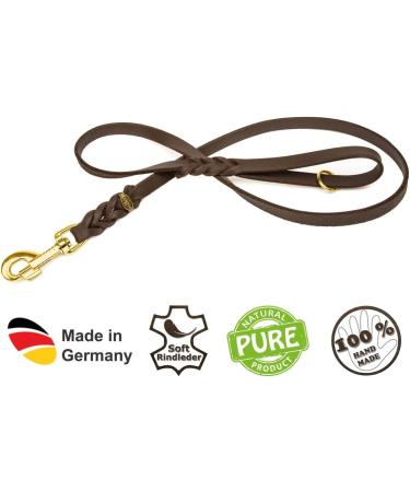 CopcoPet Fettlederleine mit Messing Karabiner - Cognac 1m x 12mm | Hochwertige Hundeleine f r internationale Kunden - Buy Online on GoSupps.com