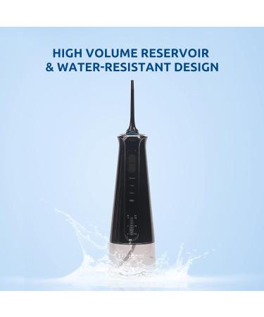 Water Flosser Cordless - Rechargeable Dental Oral Irrigator with 3 Modes 4 Jet Tips & 300ml Tank IPX7 Waterproof for Home & Travel - Buy Online on GoSupps.com