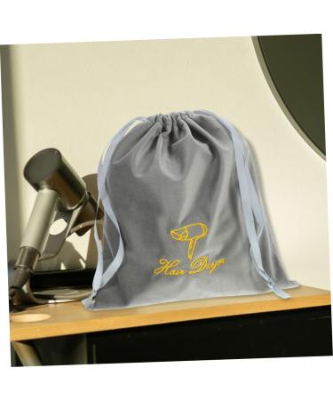 DRESSOOS 2pcs Hair Dryer Storage Bag Blow Dryer Hair Blower Bag Drawstring Carry Bag Fabric Travel 30.00X25.00X0.50CM Grey - Buy Online on GoSupps.com