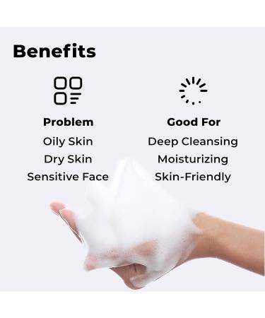 +WIS+ Deep Cleansing Facial Wash Cleanser with Skin-Friendly Amino Acids Daily Mild Face Cleanser for Sensitive Skin PH Balancing (3.5fl.oz/100g) - Buy Online on GoSupps.com