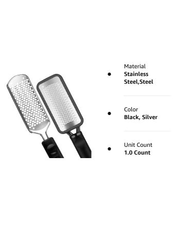Stainless Steel Colossal Foot Rasp - 2Pcs Dead Skin Remover for Professional Pedicure - Washable and Reusable - Buy Online on GoSupps.com
