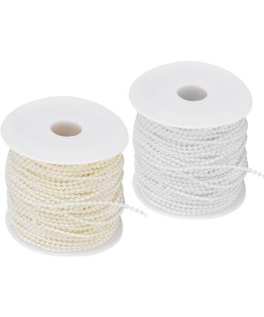 NestNiche Faux Ivory Pearl Strand Bead Roll - Wedding Party Decoration Craft Supplies - 0.1 inch Cream Beads for Girls - Buy Online on GoSupps.com