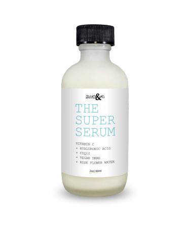 Time Erasing Vitamin C Serum For Face and Eyes |Dark Circle Super Serum Complete Complex Formula with Hyaluronic Acid| Vitamin E |CoQ10 |Vegan DMAE |2 oz THE SUPER SERUM