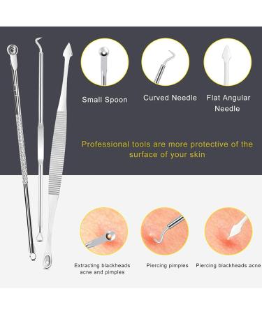 Verdant Touch Portable Blackhead Needle Set Blackhead Needle Set Stainless Steel Aluminum Box Portable Blackhead Extractor Tool Kit for Men Women - Buy Online on GoSupps.com