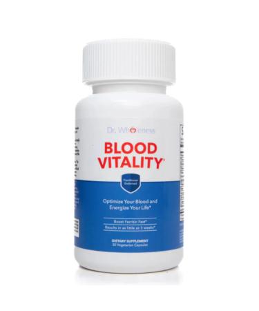 Dr. Wholeness Blood Vitality | Daily Iron/Multivitamin Supplement | Boost Ferritin and Energy, Most Effective Iron Supplement, High Potency, Non-Constipating, No Nausea, and Bioavailable | 30 Capsules