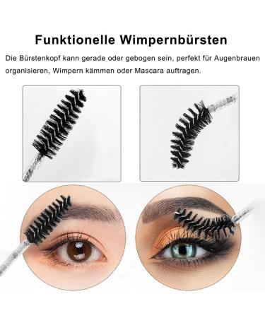 200 Eyelash Brushes Set | Eyelash Extension & Eyebrow Application Tools | Makeup Brush Kit for Beauty Salons & Home Use | Pink & Light Violet - Buy Online on GoSupps.com