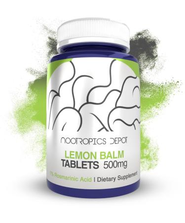 Nootropics Depot Lemon Balm Extract Tablets | 500mg | 120 Count | 10:1 Water Ethanol Extract