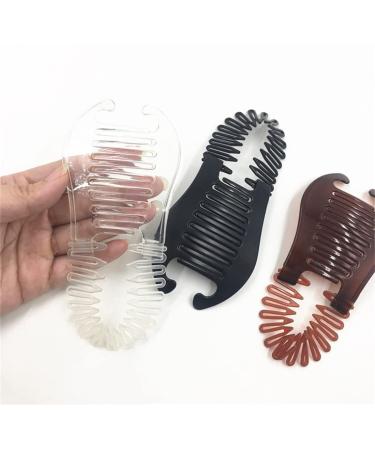3Pcs Brown Banana Clips for Thick Hair - Soft & Flexible Hair Combs for Women - Ponytail Holder & Hair Accessories - Buy Online on GoSupps.com