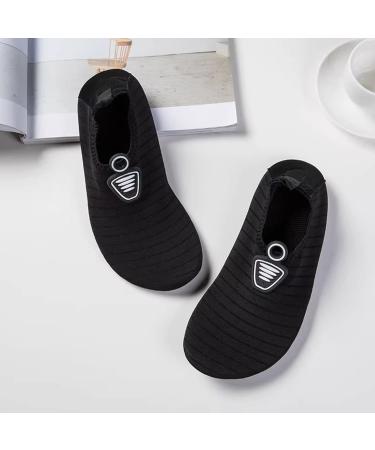 Pthtechus Children Aqua Shoes - Boys & Girls Quick-Dry Beach Swimming Shoes Non-Slip Water Shoes for Indoor Surfing & Boating - Size 28/29 EU Black - Buy Online on GoSupps.com