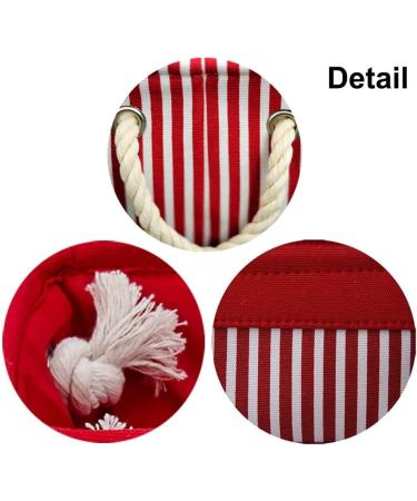 2 Pack Closet Canvas Fabric Storage Baskets - Organizing Bins for Shelves, Closets, Laundry & Nursery - Decorative Gifts - 11.75 x 8 x 5 Inch - Solid Red & Red Stripe - Buy Online on GoSupps.com