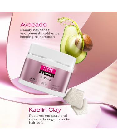 Livon Style Pro Hair Clay Wax for Women & Men| Sculpt & Style with Matte finish |24 Hour Definition| With Kaolin Clay & Avocado | All Hair Types | 100g - Buy Online on GoSupps.com