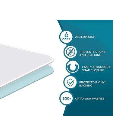 Priva Extra Long Blue Terry Waterproof Adult Bib 18x35 - Paisley Design - Mealtime Protector - Buy Online on GoSupps.com