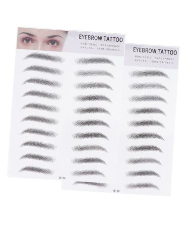 Beavorty Eyebrow Transfer Stickers 2pcs 3d Eyebrow Stickers Ladies Suits 3d Stickers Lady Tools Imitation Stencil Man