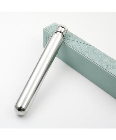 iSavage 2oz Hip Flask Tube - Mirror Finish 18/8 Stainless Steel - Buy Online on GoSupps.com