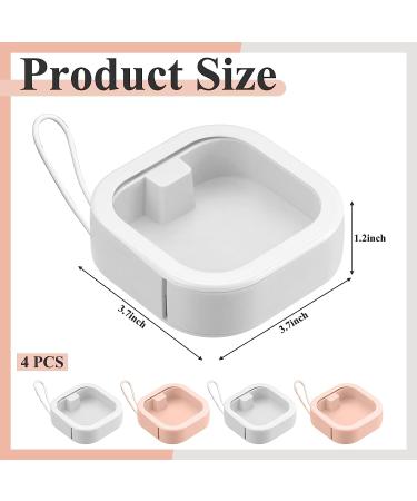 Kathfly 4 Pcs Hair Tie Organizer - Portable Stackable Hair Accessory Storage Container in Pink and White - Buy Online on GoSupps.com