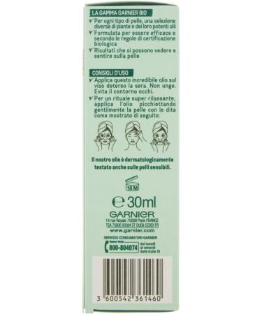 Garnier Garnier Organic Night Face Oil Multi-Repairing Night Oil with Organic Hemp Seed Oil and Vitamin E For Stressed Skin Even Sensitive Skin and First Wrinkles 30ml Pack of 1 - Buy Online on GoSupps.com