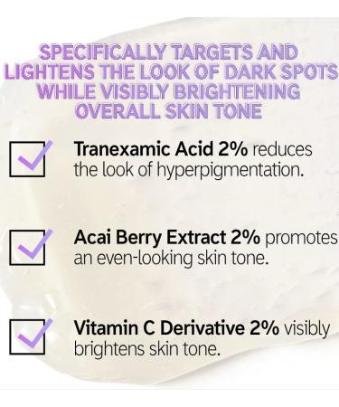 Inkey List Tranexamic Acid Hyperpigmentation Treatment 1 Oz - Acai Berry Extract, Vitamin C Derivative - Vegan & Cruelty-Free (1 Pack) - Buy Online on GoSupps.com