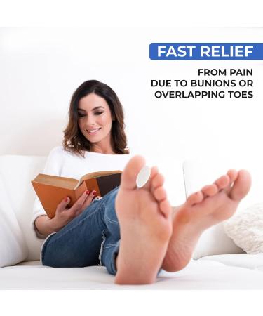 Happy Feet Toe Separators for Bunion Pain - Hallux valgus and Toe Pain - 6 Pack Toe Spacers and Toe Spreaders - Soft Gel Bunion Correctors - Gel Orthotics for Overlapping Toes and Other Toe Pains - Buy Online on GoSupps.com