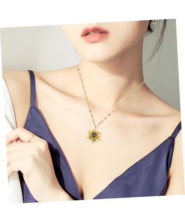 COLLBATH 1 Pc Sunflower Pendant Necklace Necklaces Necklace Girls Neck Jewelry Accessories Miss Chic - Buy Online on GoSupps.com