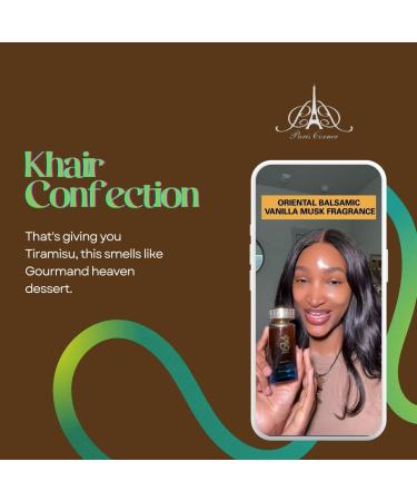 Paris Corner | Khair Confection EDP 3.4 Fl Oz | Sweet Candy Scent Perfume for Men & Women | Indulge in Luscious Pear Whipped Cream Jasmine & Vanilla Notes - Buy Online on GoSupps.com