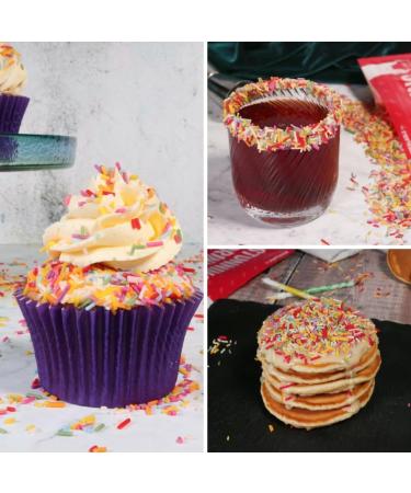 Cake D cor 1kg Rainbow Sprinkles Sugar Strands | Cake Sprinkles Decorations | Resealable 1kg Sprinkles Bulk Bag | Rainbow Vermicelli Sprinkles for Cakes Cupcakes Ice cream toppings (Strands) - Buy Online on GoSupps.com