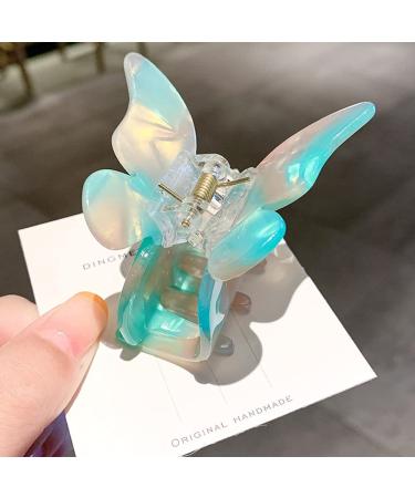 Butterfly hair clips hair clips glitter mussel marble marble leopard hair catcher jaw clamp hair jaw clips hair styling accessories hair jewelry for women girls green #1