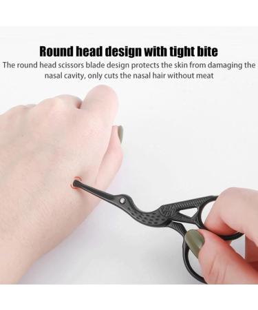 OUSIKA Stainless Steel Nose Hair Trimmer - Manual Small Scissors for Safe Hair Removal (Silver) - Best for International Shipping - Buy Online on GoSupps.com