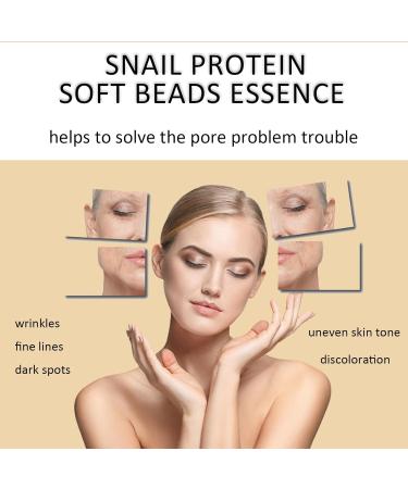 Snail Mucin Serum Snail Protein Soft Beads Essence Facial Firming Anti Wrinkle Serum Deep Face Moisturizer Hydrating Serum for Skin Care Repairing Repairing Essence for Face Soft Skin - Buy Online on GoSupps.com
