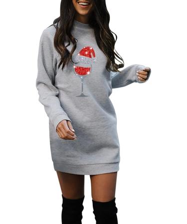 Women's Christmas Hoodie Sweatshirt Cartoon Hooded Dress for Holiday Parties | Autumn Winter Fashion - Buy Online on GoSupps.com