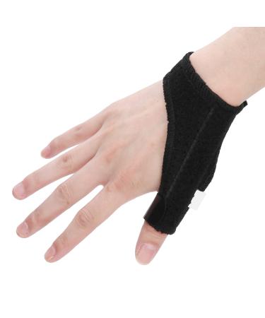Finger Brace Left and Right Hand Breathable Kids Black Thumb Brace with Aluminum Bar for Tendinitis for Thumb Fracture(M)