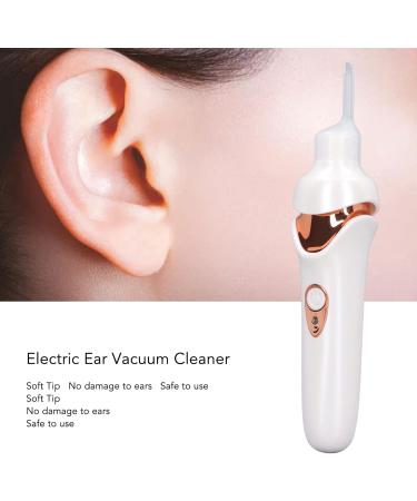 Asixxsix Electric Ear Cleaner 32dB Low Noise with LED Light - USB Charging, Ear Wax Removal Tool for Children and Adults (White) - Buy Online on GoSupps.com