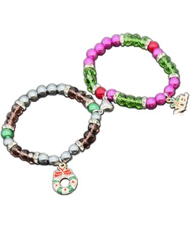 Vsilay Lianxue Christmas Bead Bracelets - Matching Magnetic Heart Pair for Men & Women | Festive Santa Claus Jewelry - Buy Online on GoSupps.com