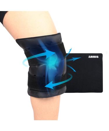 Arri's large knee ice bag reusable hot and cold therapy gel pad around the entire knee for pain relief injuries caused by operations - Buy Online on GoSupps.com