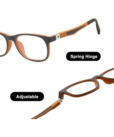Enzodate TR90 Children's Glasses - Safe & Flexible Optical Frame for Boys & Girls (Size 45 Ages 3-5) with Spring Hinge - Plano Lenses - Buy Online on GoSupps.com